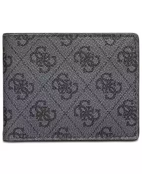 Мужской тонкий складной кошелек RFID с внутренним карманом для монет GUESS