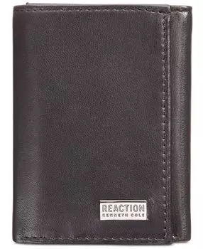 Мужской тройной кошелек повышенной вместимости из кожи наппа Kenneth Cole Reaction