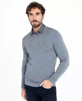 Мужской вязаный свитер Calvin Klein, серый