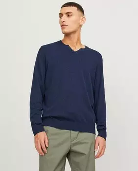 Мужской вязаный свитер Jack & Jones, синий
