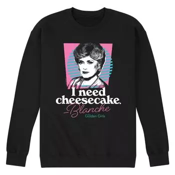 Мужской золотой свитшот Girls Need Cheesecake Licensed Character