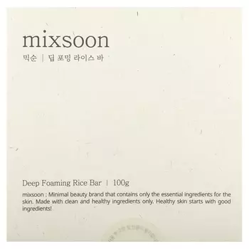 Мыло-батончик рисовый Mixsoon с глубокой пеной, 100 г