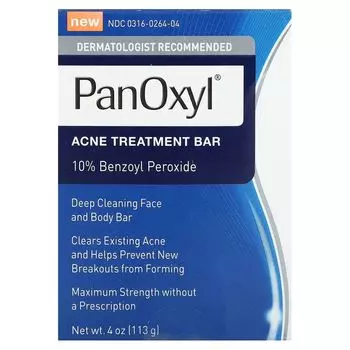 Мыло для лечения прыщей, 10% пероксид бензоила, 4 унции (113 г) Panoxyl