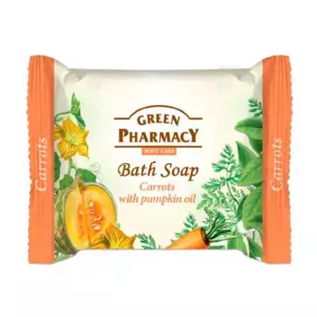 Мыло из моркови и тыквы Bath Soap Carrots With Pumpkin Oil Green Pharmacy, 100 g