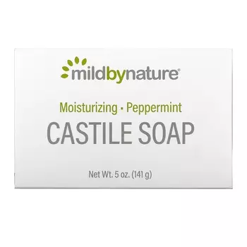 Мыло Mild By Nature Castile Bar с перечной мятой, 5 унций (141 г)