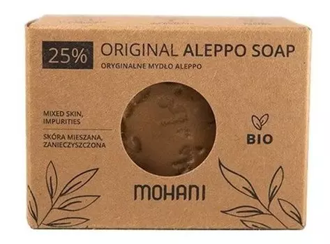 Мыло Mohani Aleppo BIO Оливковое и лавровое 25% 185 г