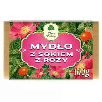 МЫЛО С РОЗОВЫМ СОКОМ 100 г - ДАРЫ ПРИРОДЫ, Dary Natury
