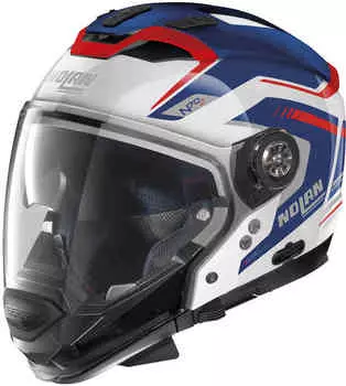 N70-2 GT Switchback Шлем N-Com Nolan, белый/красный/синий