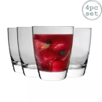 Набор бокалов Bormioli Rocco Nadia Double Old Fashioned, 375 мл (12 3/4 унции), 4 шт, белый