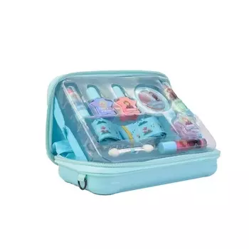 Набор для макияжа Lip Smacker Frozen Travel-Ready Beauty Case с блестящими палитрами, помадами и лаком для ногтей для идеального образа принцессы, включая аксессуары