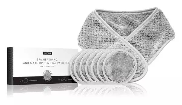 Набор для снятия макияжа с косметической лентой Notino Spa Collection Spa headband and make-up removal pads set