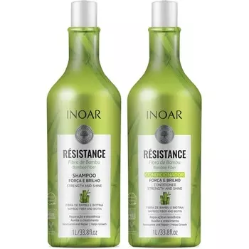 Набор для восстановления волос шампунь и кондиционер Resistance Bambu 1л, Inoar