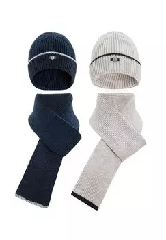Набор для вязания (4 шт.) в модном вязаном дизайне CIPO & BAXX, цвет Biege Navyblue One Size