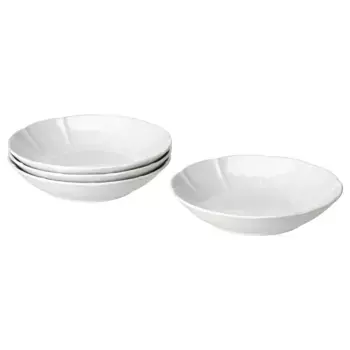 Набор глубоких тарелок, белые, 23 см, 4 шт. STRIMMIG IKEA