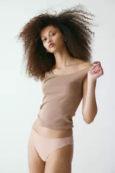 Набор из 3 невидимых трусов-бразилианцев H&M, бежевый
