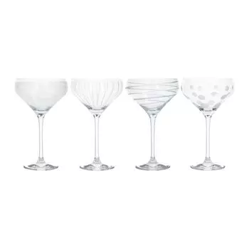 Набор из 4 бокалов для шампанского MIKASA CHEERS в коробке по 400 мл KitchenCraft Creative Tops, прозрачный