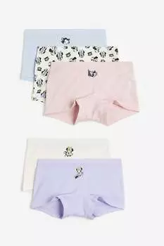 Набор из 5 хлопковых трусов-боксеров H&M, белый