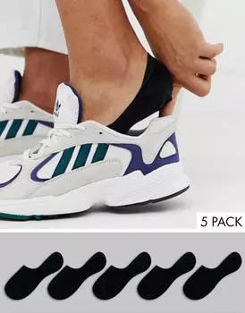 Набор из 5 пар невидимых носков черного цвета ASOS DESIGN