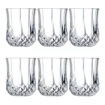 Набор из 6 бокалов для ликера Longchamp Cristal d'Arques, прозрачный