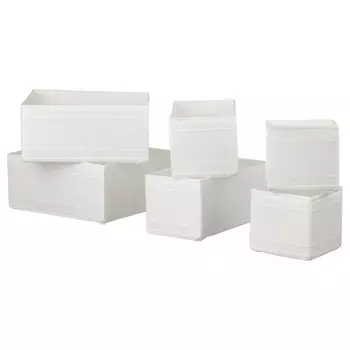 Набор из 6 шт, белый, SKUBB IKEA