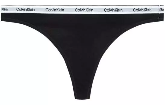 Набор из пяти трусиков-стрингов с логотипом на поясе Calvin Klein, 1 Pack (Black)