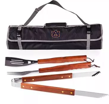 Набор из трех предметов для барбекю и гриля Picnic Time Auburn Tigers