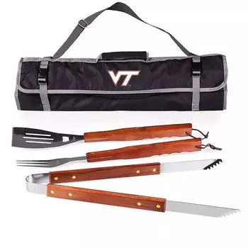 Набор из трех предметов для барбекю и гриля Picnic Time Virginia Tech Hokies