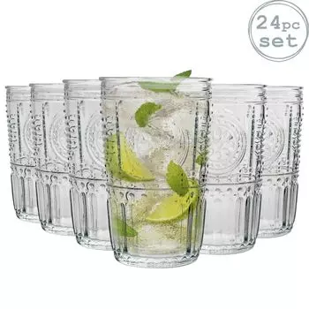 Набор коктейльных бокалов Bormioli Rocco Romantic Ridged Highball, 475 мл, 24 шт