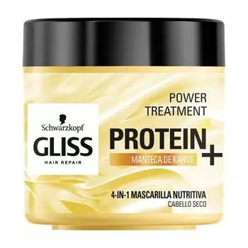 Набор косметики Mascarilla Brillo 4 en 1 Protein+ con Manteca de Karit Gliss, 400 ml