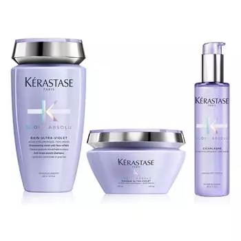 Набор косметики по уходу за волосами, 3 шт. Kerastase Blond Absolu