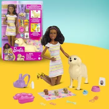 Набор куклы Барби с собаками и аксессуарами Mattel
