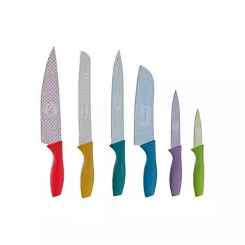 Набор ножей DKD Home Decor нержавеющая сталь полипропилен 3 х 1,5 х 20 см (6 шт), мультиколор