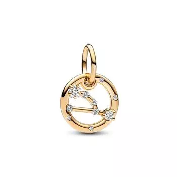 Набор Pandora Taurus Zodiac Dangle Charm Studded Bracelet Set, золото