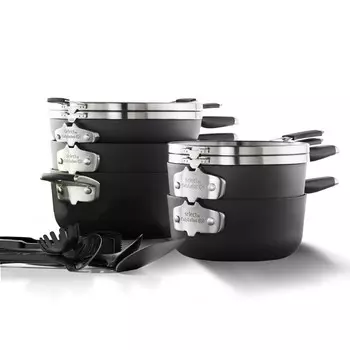 Набор посуды Select by Calphalon Space-Saving Aqua Shield, 14 предметов
