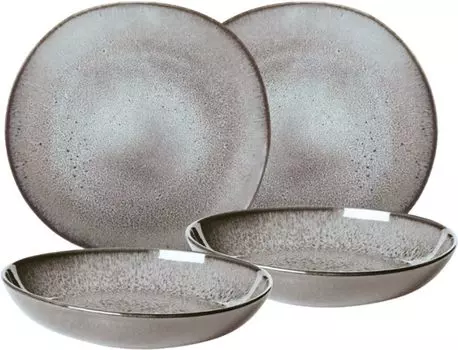 Набор посуды Villeroy & Boch Lave Beige, 4 предмета, бежевый