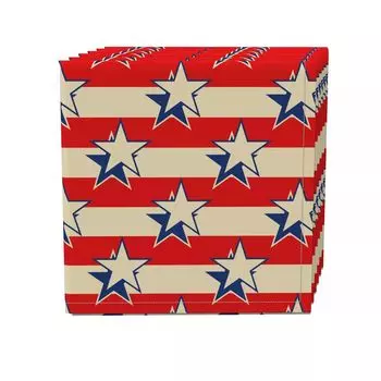 Набор салфеток, 100 % полиэстер, набор из 4 шт., 18x18 дюймов USA Stars