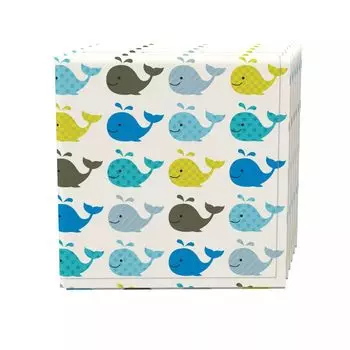 Набор салфеток, 100 % полиэстер, набор из 4 шт., 18x18 дюймов Happy Whales