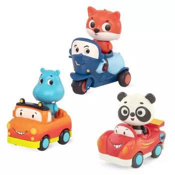 Набор сенсорных машинок B.Toys с пассажирами и пандой