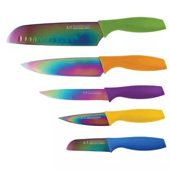 Набор столовых приборов Tomodachi Hampton Forge Rainbow Titanium, 10 предметов