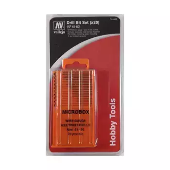 Набор сверл Microbox #61-80, Hobby Tools (Vallejo)