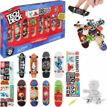 Набор Tech Deck, красочные скейтборды для грифов, 8 шт., скейтборды ручной работы, фигурка, Tech Deck, чувак