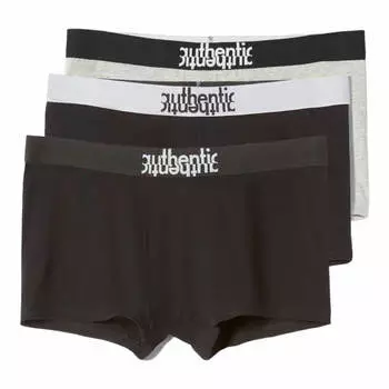 Набор трусов Bershka Set Of 3 Lettering, черный