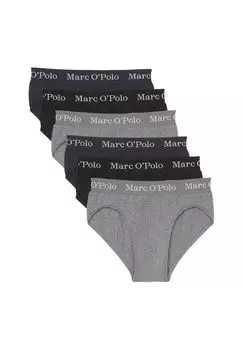 Набор трусов / трусов из 6 элементов из органического хлопка Marc O'Polo, цвет Black Navy Grey Melange