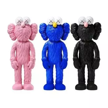 Набор виниловых фигурок Kaws BFF Open Edition, розовый/синий/черный