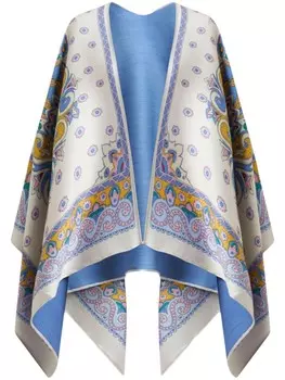 Накидка ETRO с цветочным принтом, белый