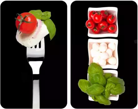 Накладка на плиту WENKO "Caprese", (комплект, 2 шт.), специальные нескользящие ножки 30х52 см, черный