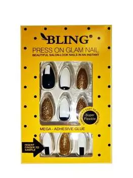 Накладные ногти Гламурные ногти, узор VII, 24 шт. Bling