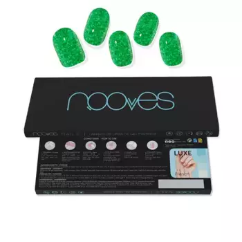 Накладные ногти Lminas De Uas De Gel Jade Glitter Glam #Glitter Verde Nooves, 20 шт