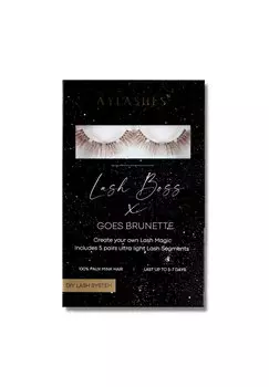 Накладные ресницы AYLASHES KNSTLICHE WIMPERN LASH BOSS BRUNETTE MAXI (8MM-13MM) Aylashes, черный