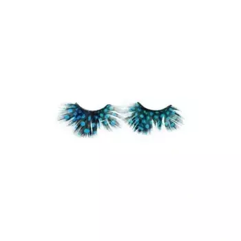 Накладные ресницы Shophair Crazy Feather, черные, синие, 2 шт. с клеем Shophair